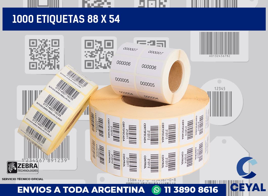 1000 etiquetas 88 x 54