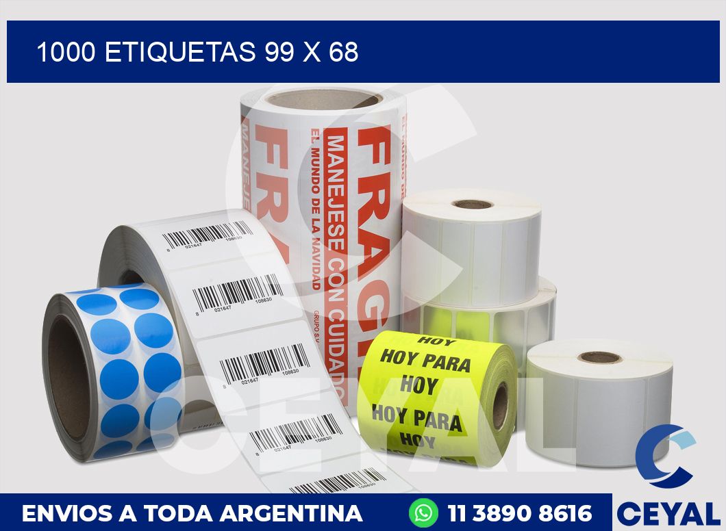 1000 etiquetas 99 x 68