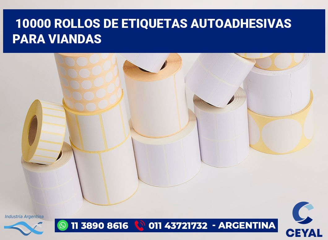 10000 Rollos de etiquetas autoadhesivas para viandas