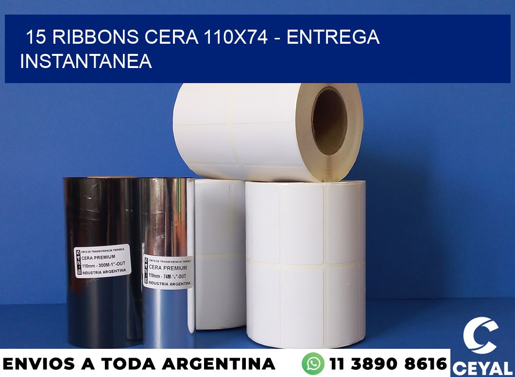 15 Ribbons cera 110×74 – entrega instantanea