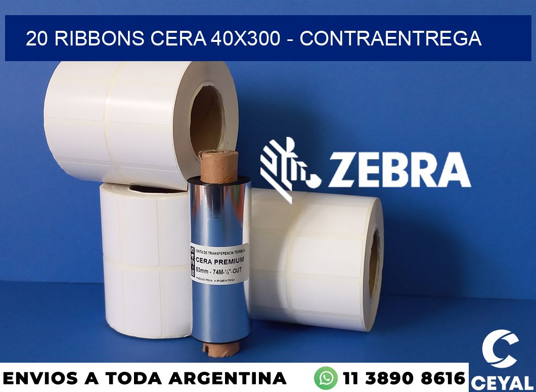 20 Ribbons cera 40x300 - contraentrega