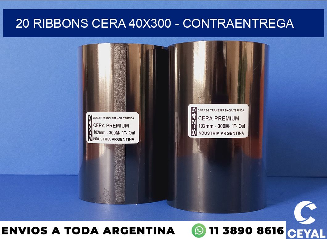 20 Ribbons cera 40×300 – contraentrega