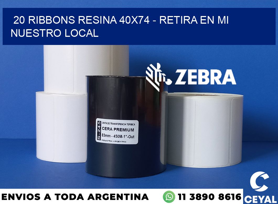 20 Ribbons resina 40x74 - retira en mi nuestro local