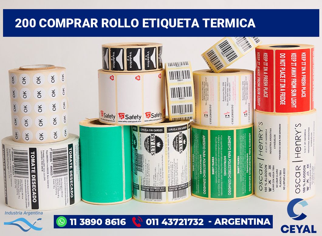 200 Comprar rollo etiqueta termica