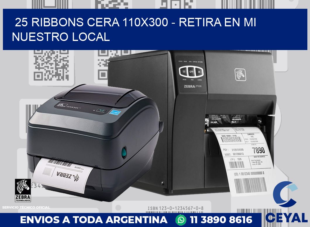 25 Ribbons cera 110x300 - retira en mi nuestro local
