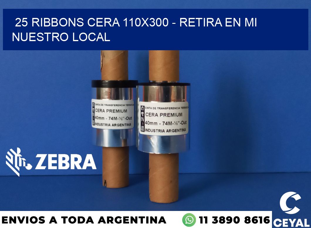 25 Ribbons cera 110x300 - retira en mi nuestro local