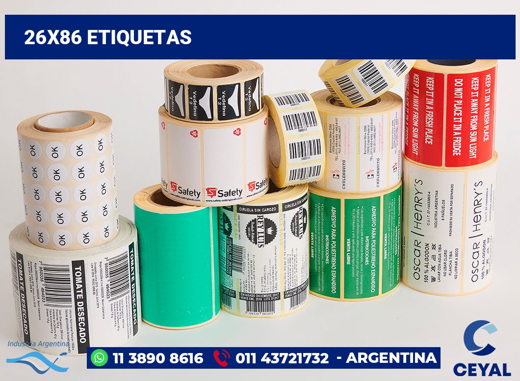 26x86 Etiquetas