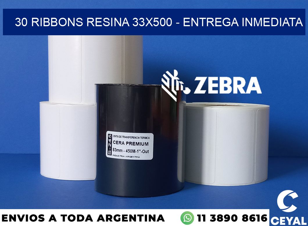 30 Ribbons resina 33x500 - Entrega inmediata