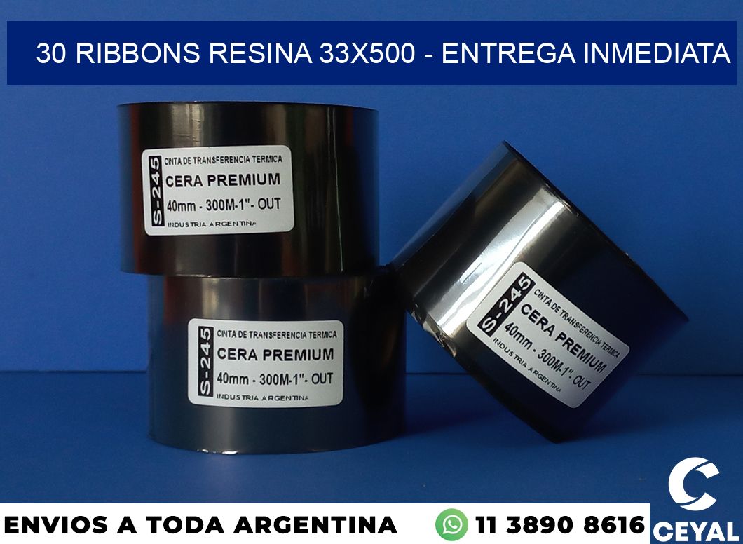 30 Ribbons resina 33×500 – Entrega inmediata