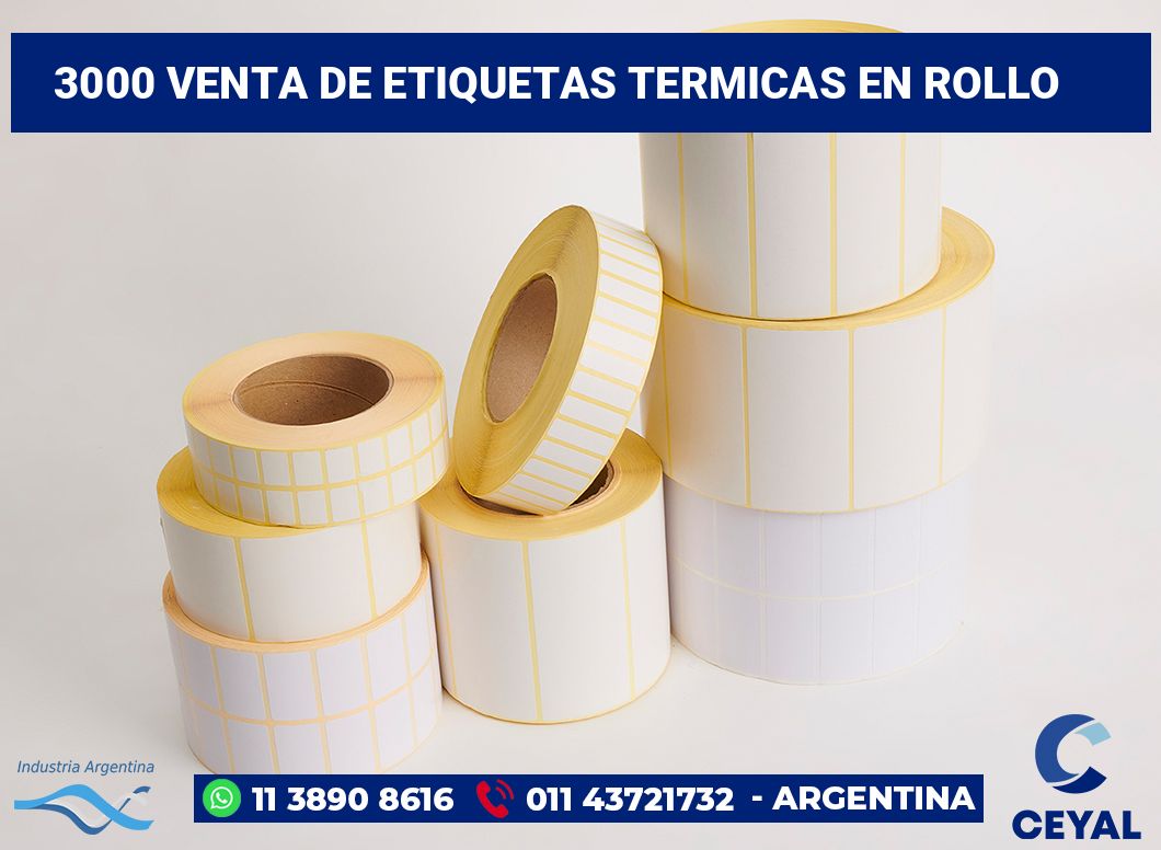 3000 Venta de etiquetas termicas en rollo