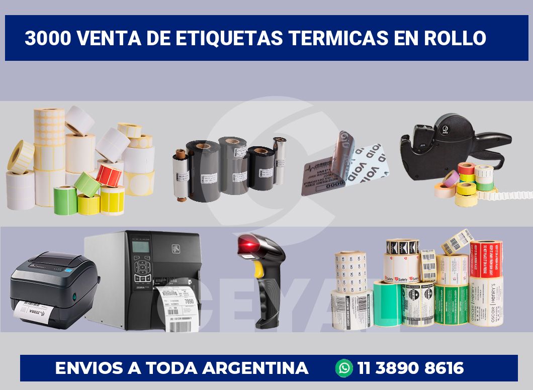3000 Venta de etiquetas termicas en rollo