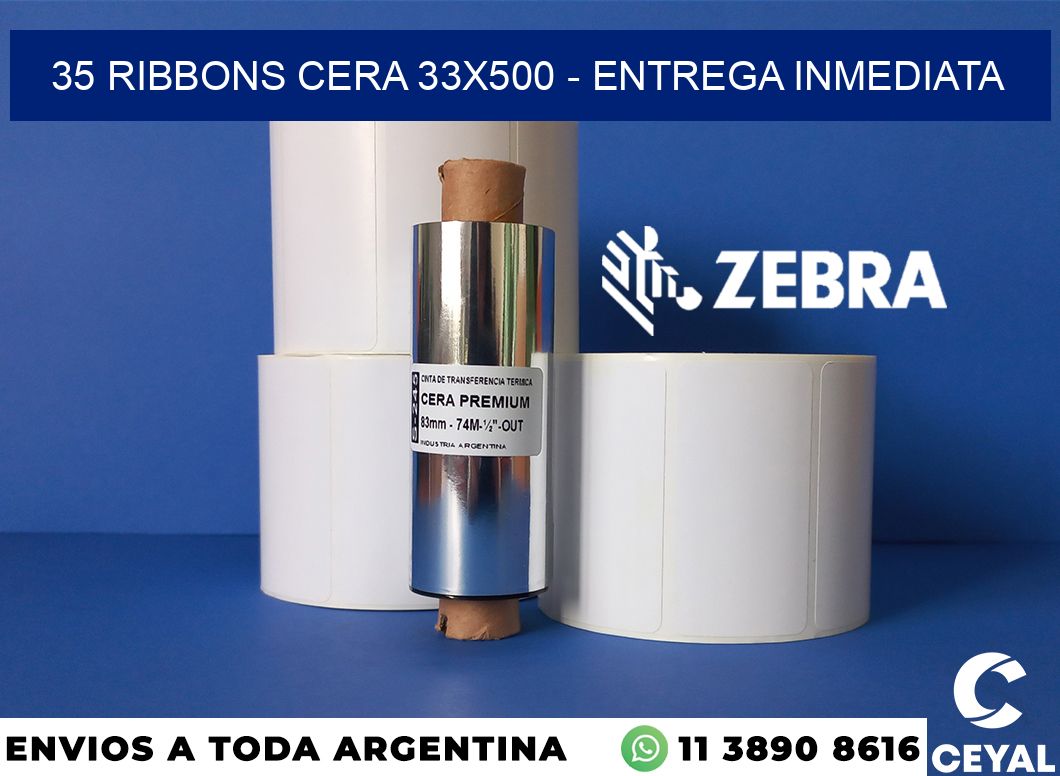 35 Ribbons cera 33x500 - Entrega inmediata