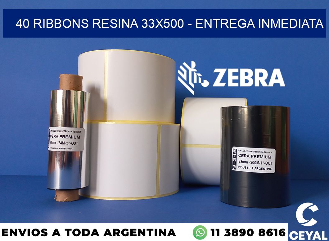 40 Ribbons resina 33x500 - Entrega inmediata