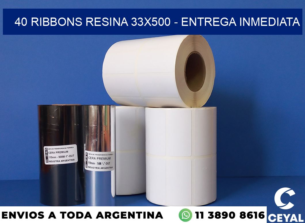 40 Ribbons resina 33×500 – Entrega inmediata