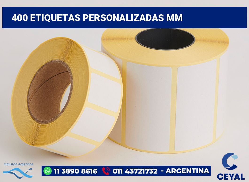 400 Etiquetas personalizadas mm