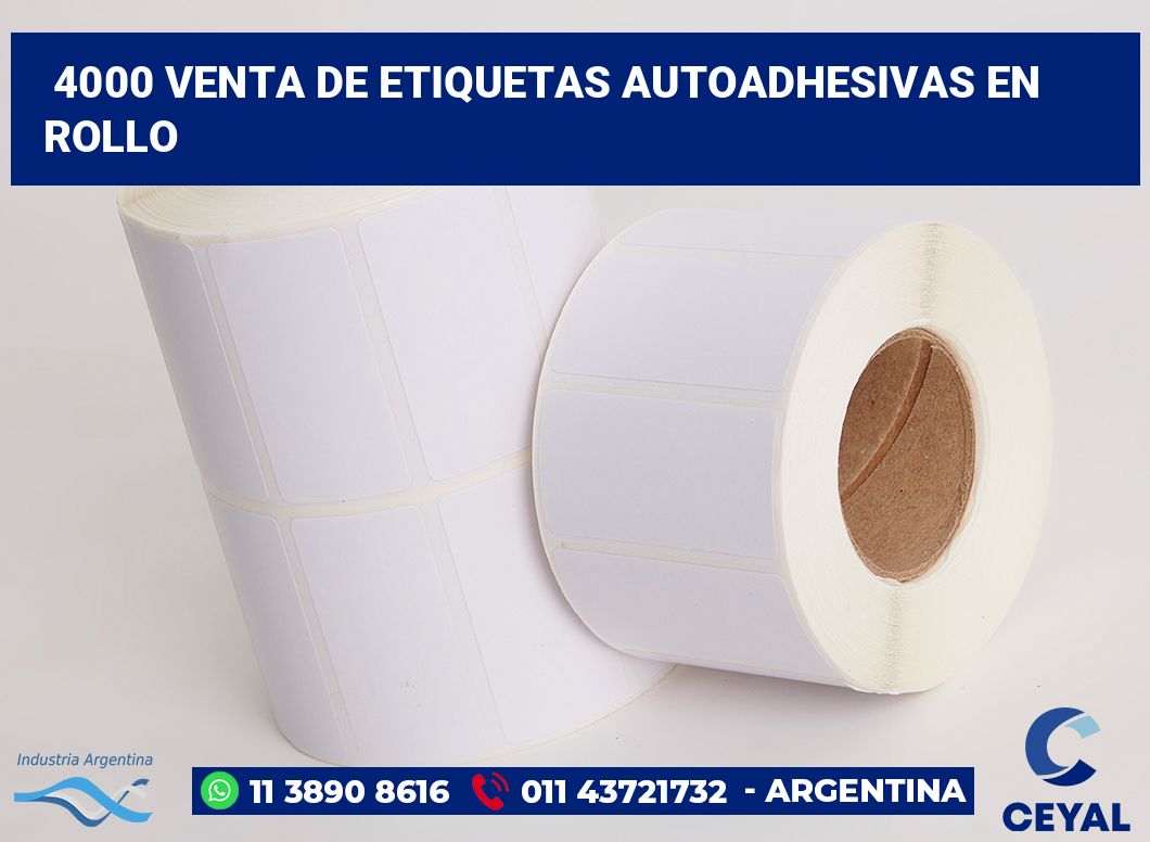 4000 Venta de etiquetas autoadhesivas en rollo