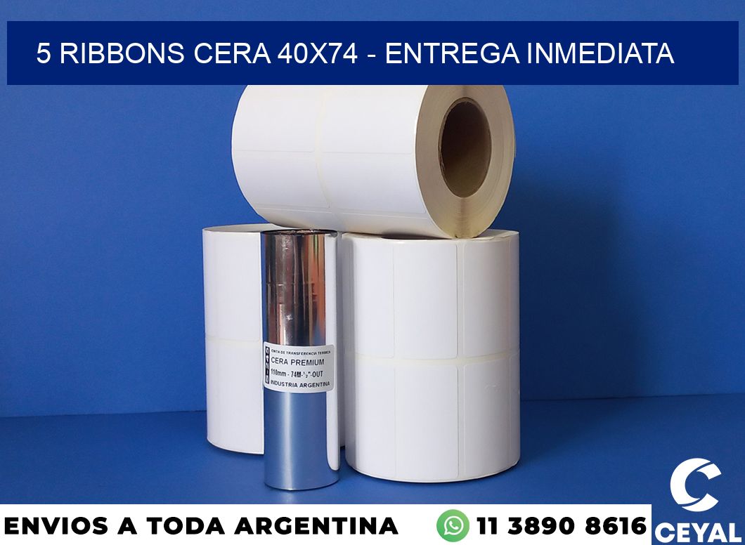 5 Ribbons cera 40×74 – Entrega inmediata