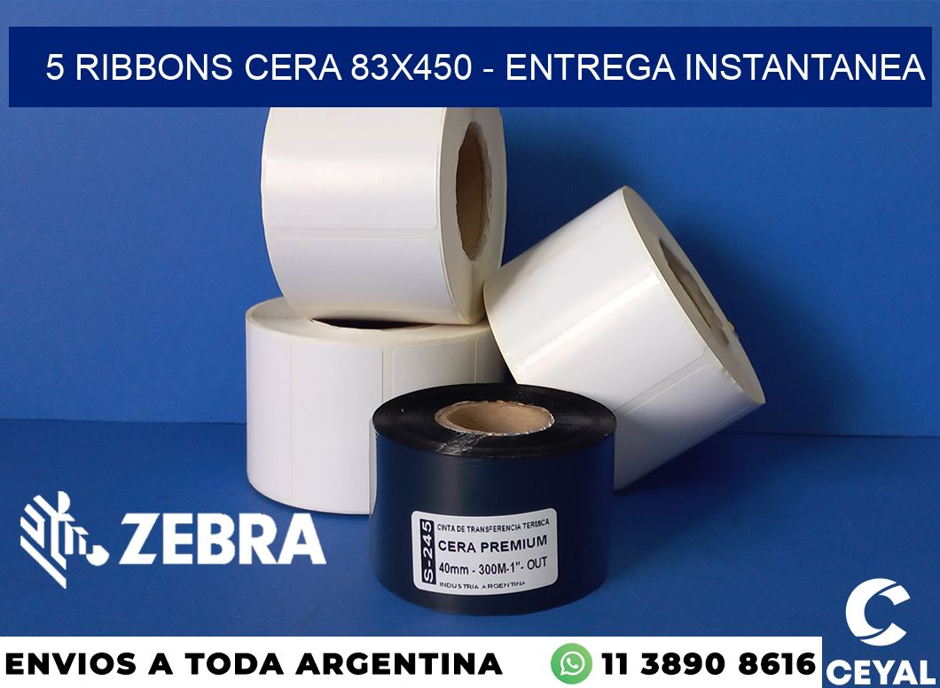 5 Ribbons cera 83x450 - entrega instantanea