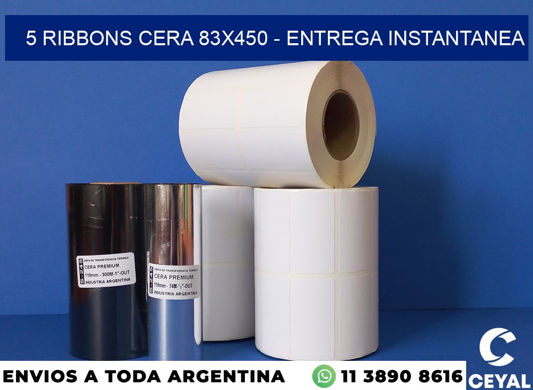 5 Ribbons cera 83×450 – entrega instantanea