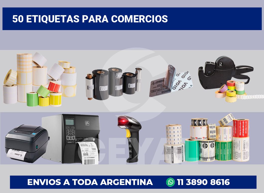 50 Etiquetas para comercios
