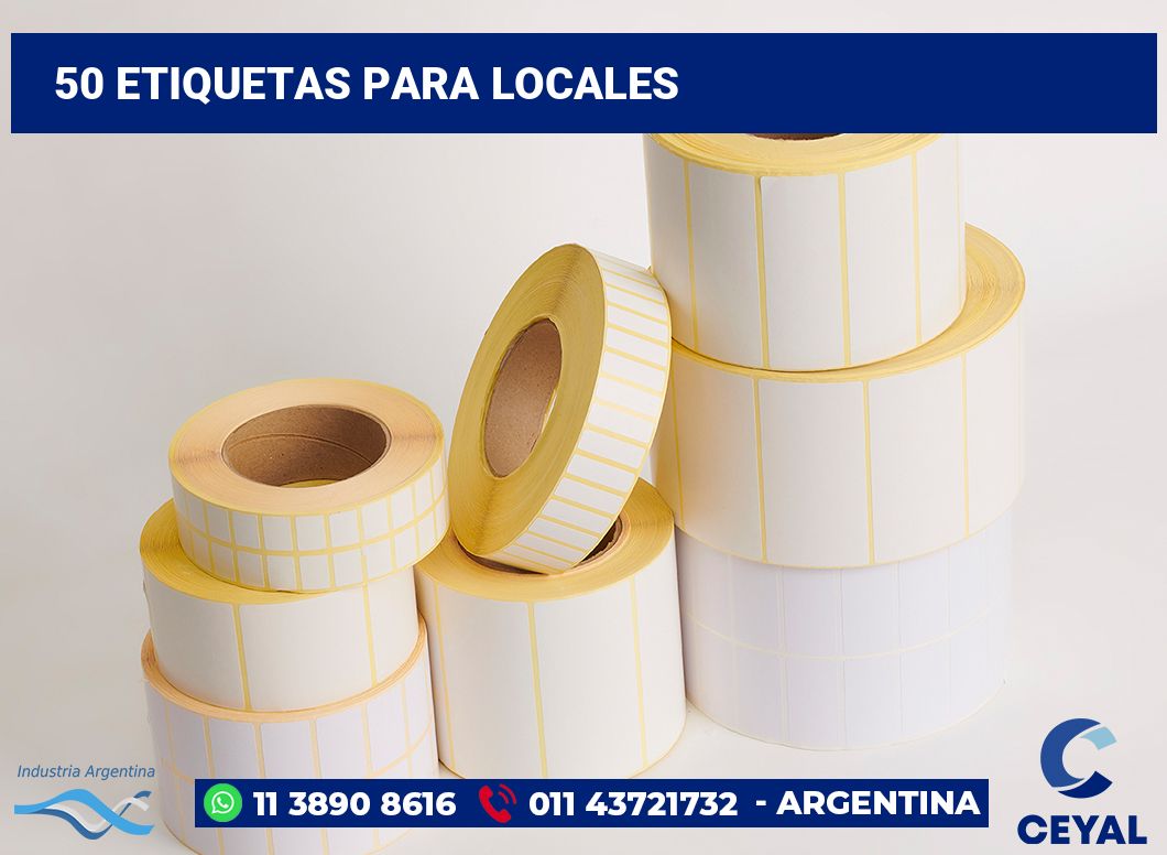 50 Etiquetas para locales