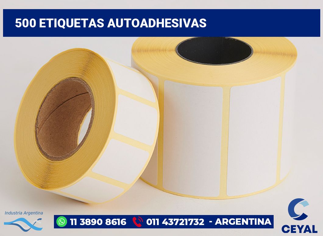 500 Etiquetas autoadhesivas