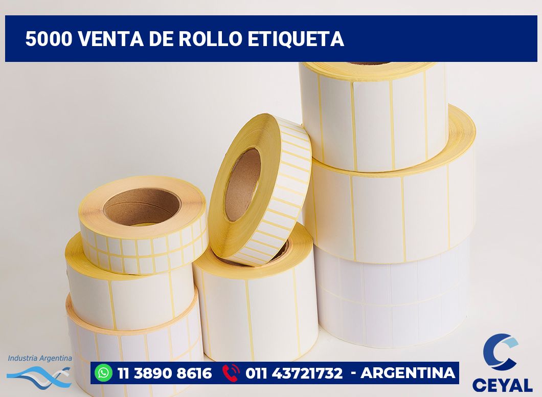 5000 Venta de rollo etiqueta