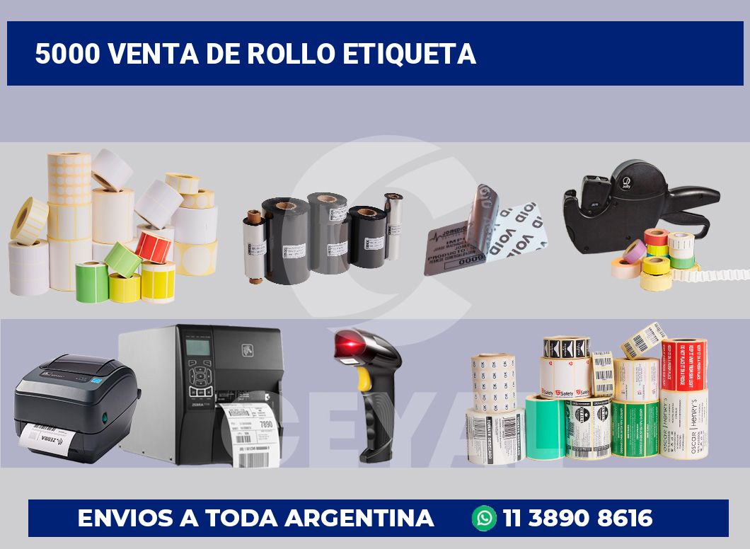 5000 Venta de rollo etiqueta