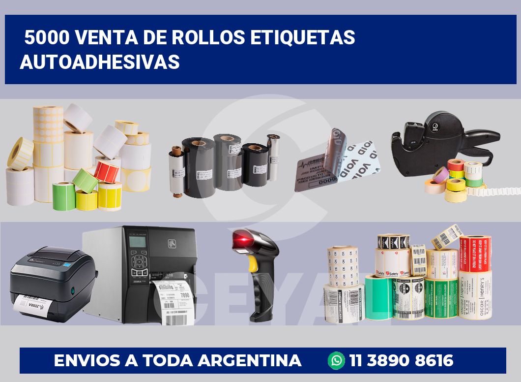 5000 Venta de rollos etiquetas autoadhesivas