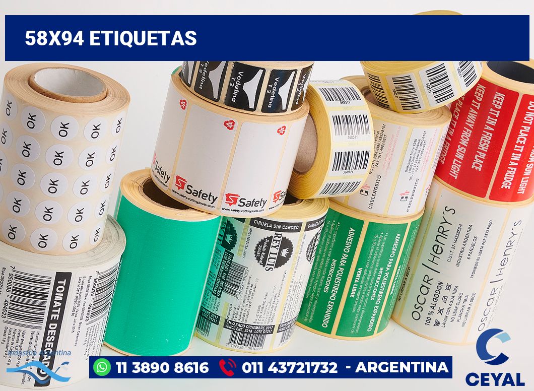 58x94 Etiquetas