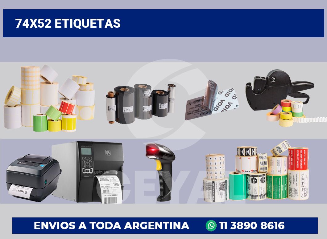74×52 Etiquetas