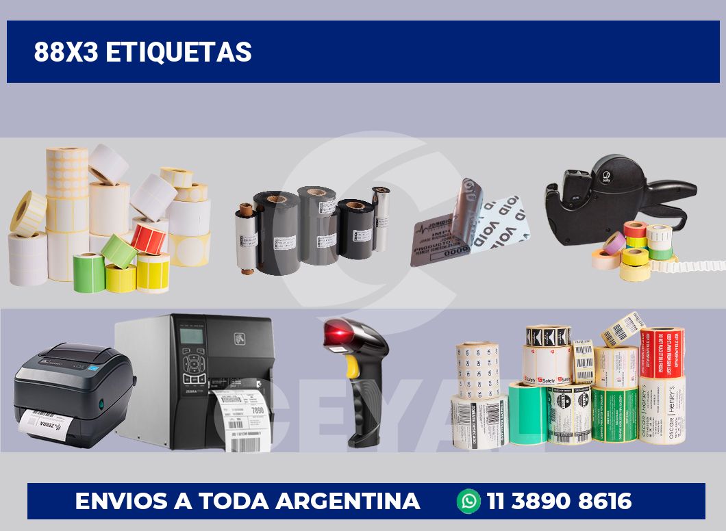88×3 Etiquetas