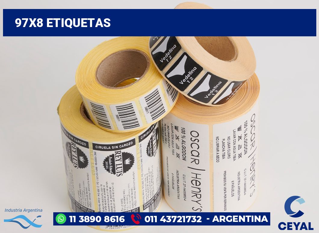 97x8 Etiquetas