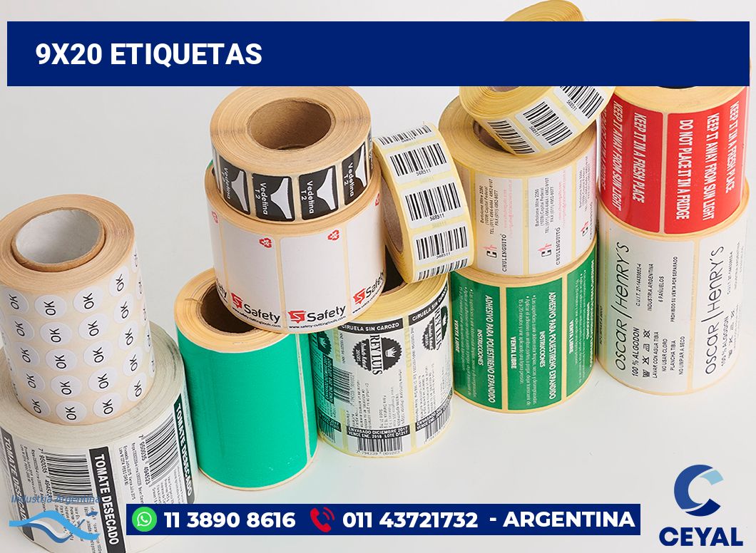 9x20 Etiquetas