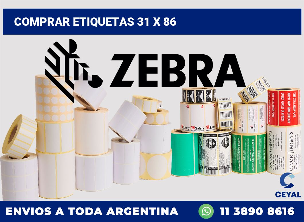 Comprar etiquetas 31 x 86