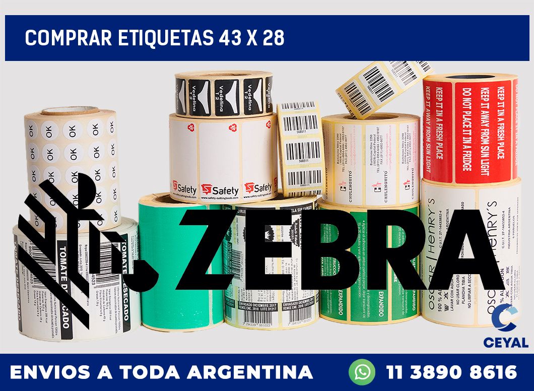 Comprar etiquetas 43 x 28