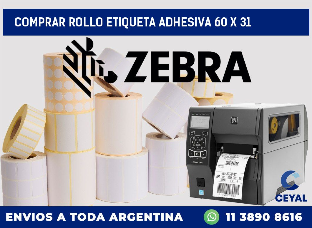 Comprar rollo etiqueta adhesiva 60 x 31