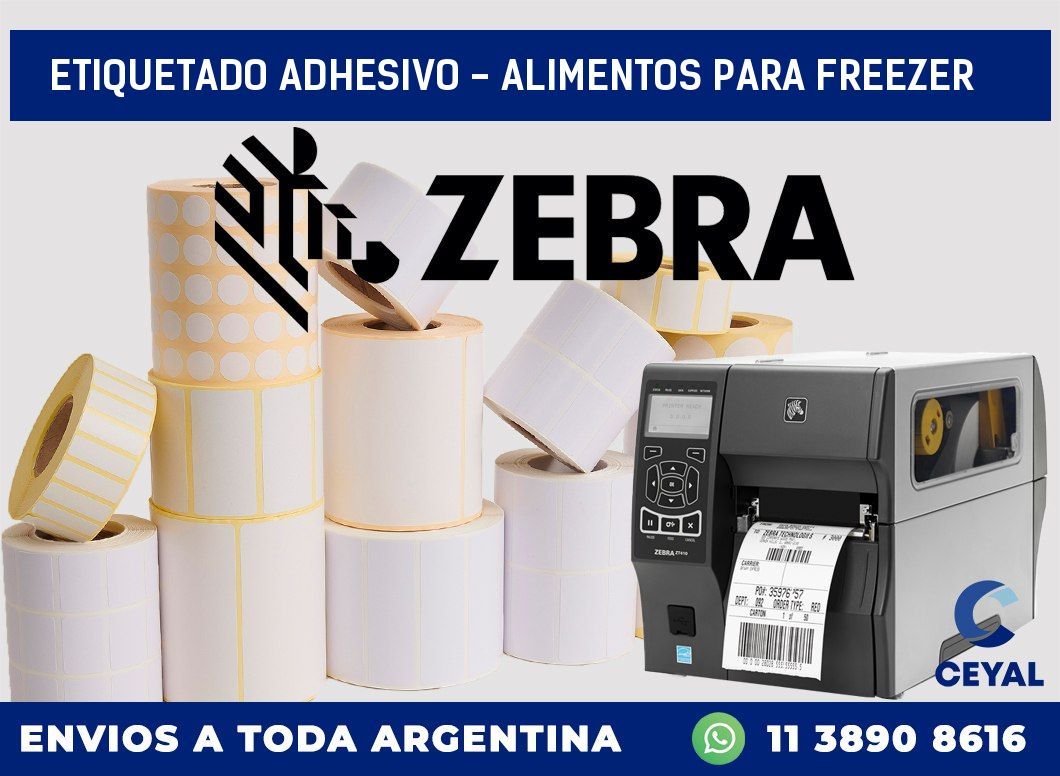 Etiquetado adhesivo – alimentos para freezer