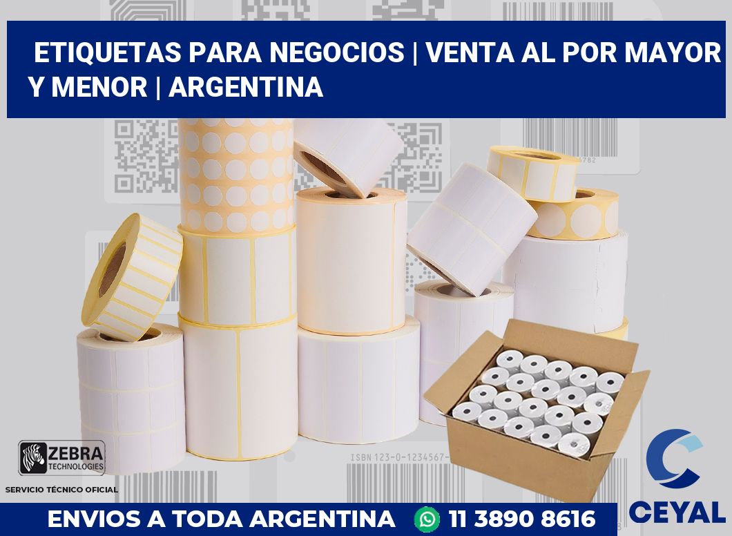 Etiquetas para negocios | Venta al por mayor y menor | Argentina