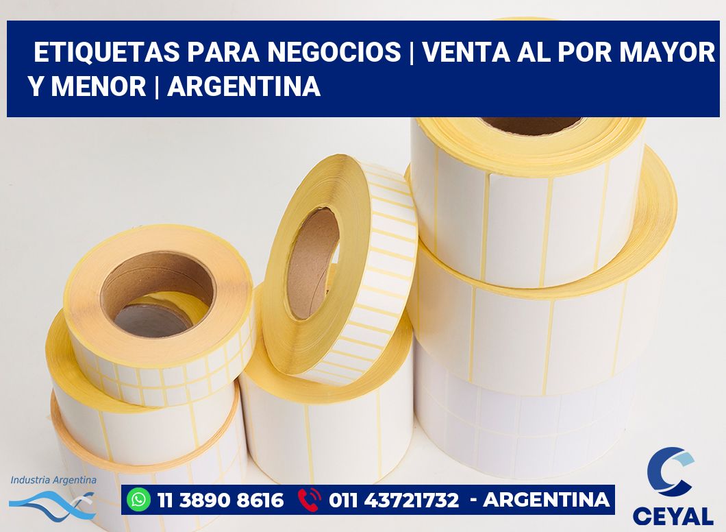 Etiquetas para negocios | Venta al por mayor y menor | Argentina