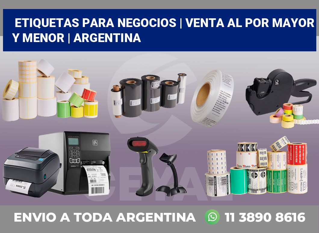 Etiquetas para negocios | Venta al por mayor y menor | Argentina