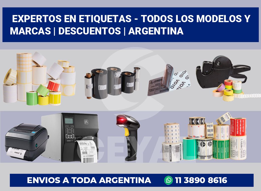 Expertos en etiquetas – Todos los modelos y marcas | Descuentos | Argentina