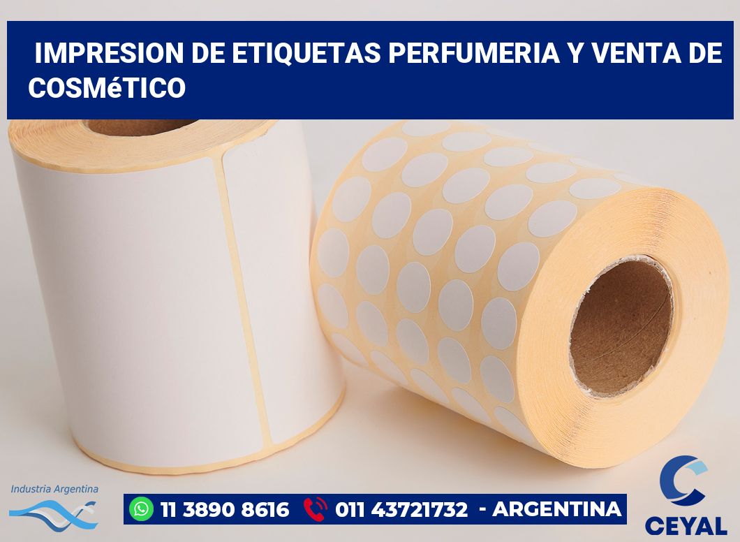 Impresion de etiquetas Perfumeria y venta de cosmético