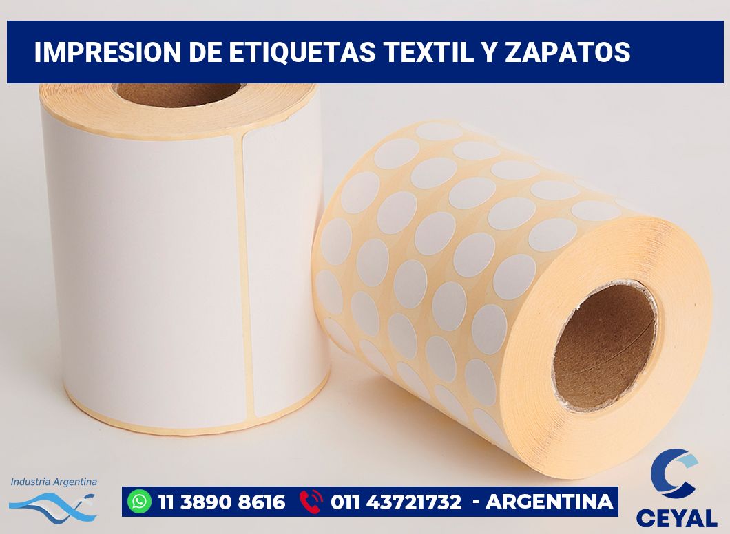 Impresion de etiquetas Textil y zapatos