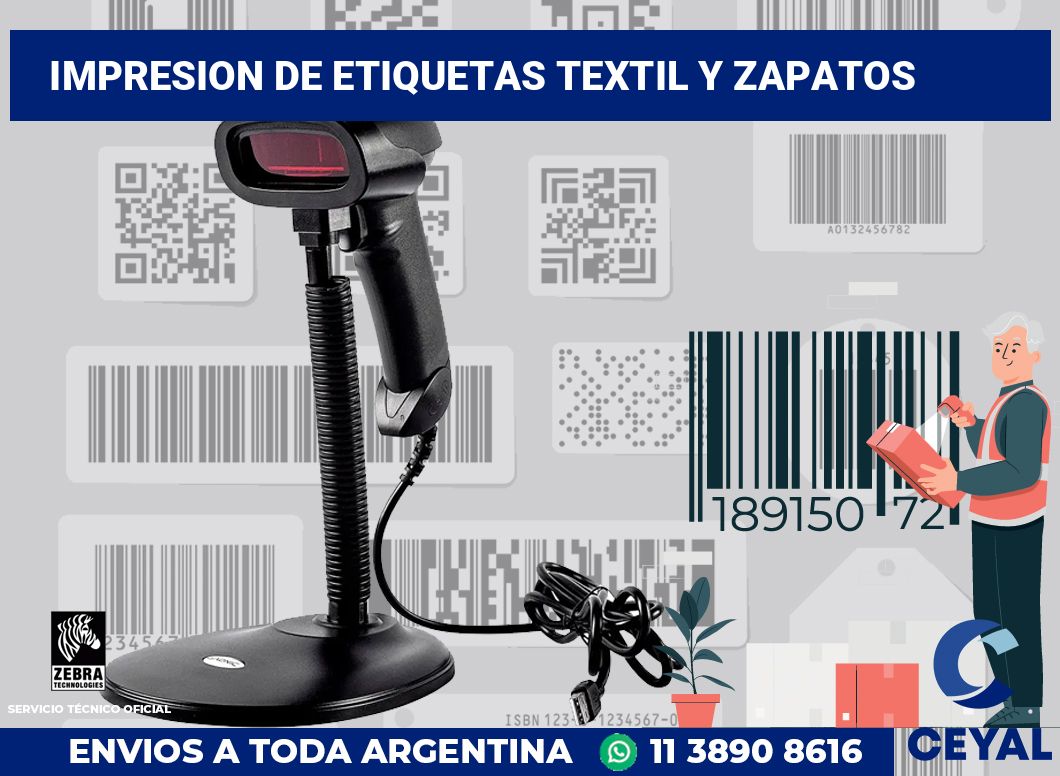 Impresion de etiquetas Textil y zapatos