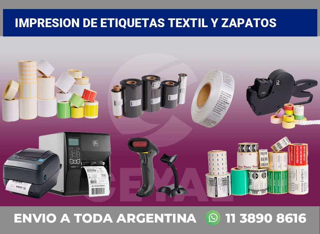 Impresion de etiquetas Textil y zapatos