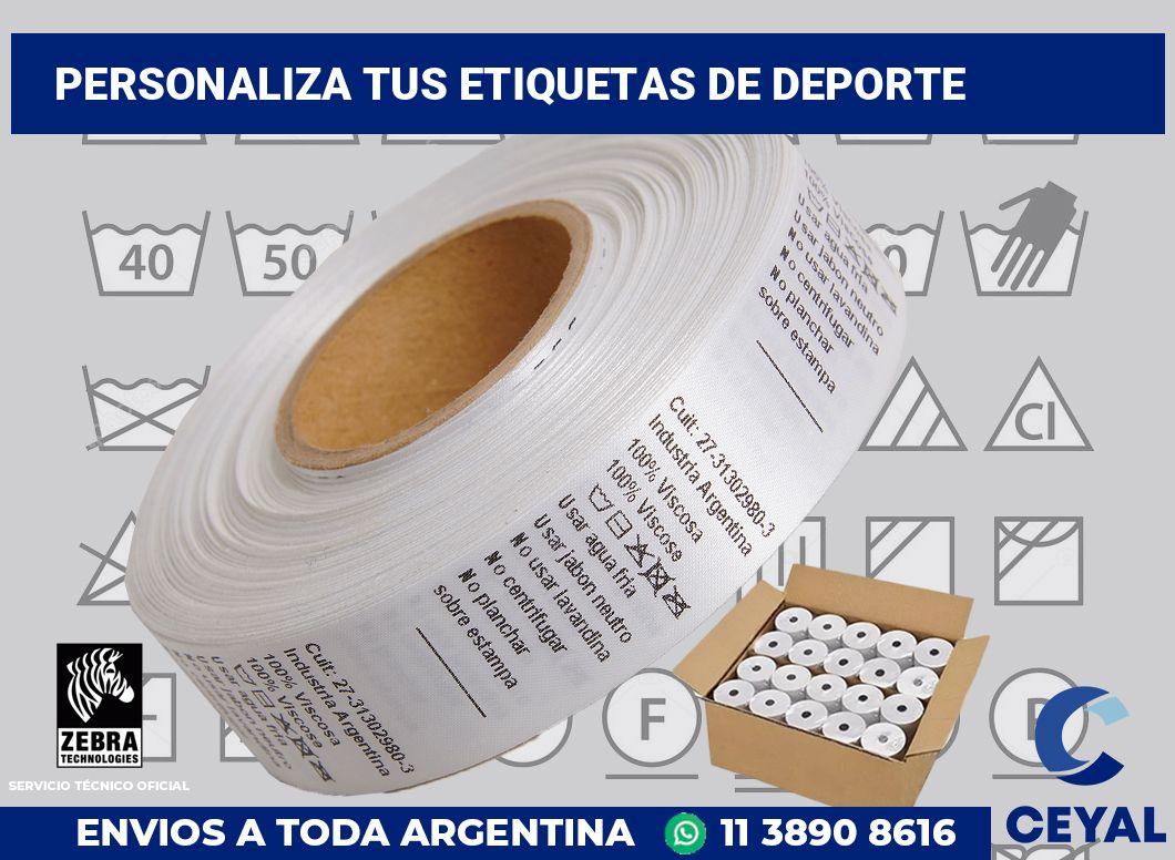 Personaliza tus Etiquetas de Deporte