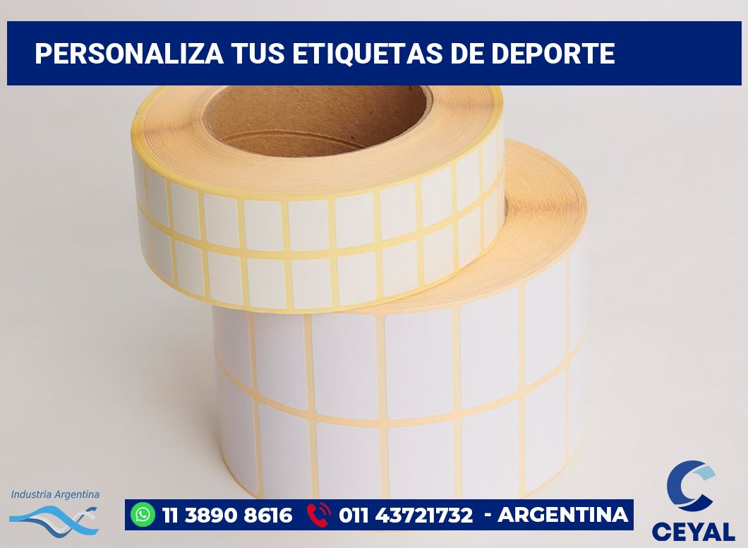 Personaliza tus Etiquetas de Deporte