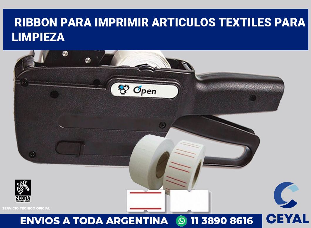 Ribbon para imprimir Articulos textiles para limpieza