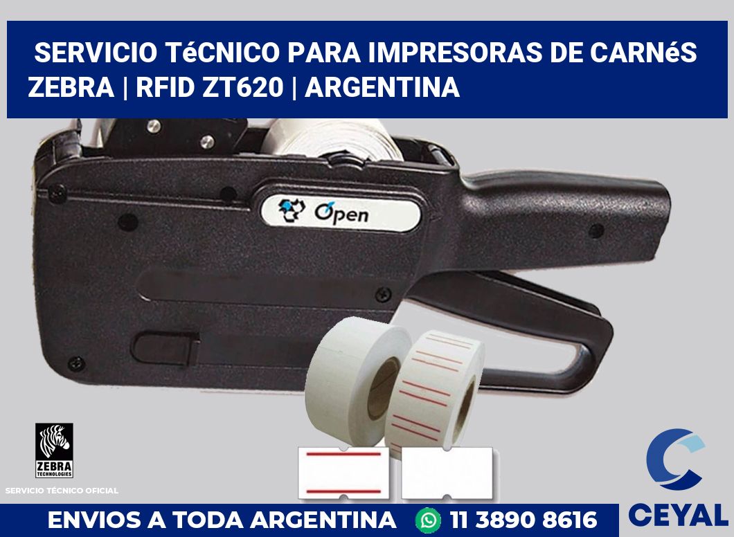 Servicio técnico para Impresoras de carnés ZEBRA | RFID ZT620 | Argentina